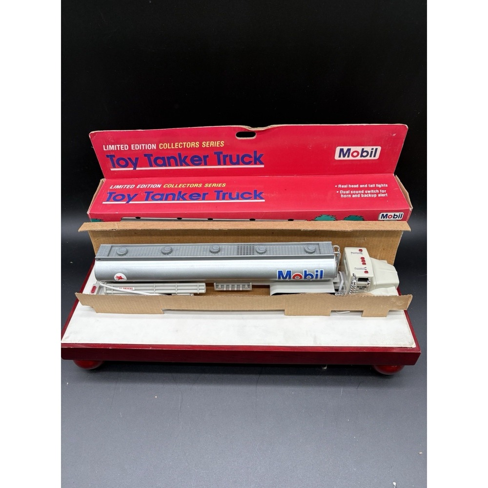 Mobil Toy Tanker Truck OS Silver Limited Edition‎ Lights Sound